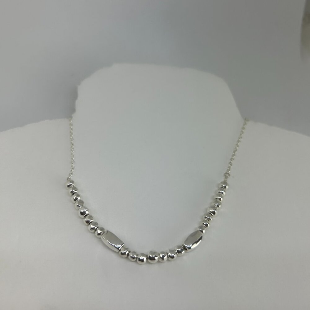 Gorjana Laguna Adjustable Slide Bead  Necklace 18k Silver Plated NWOT